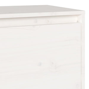 Weißer TV-Schrank 140 cm Kiefer Massivholz