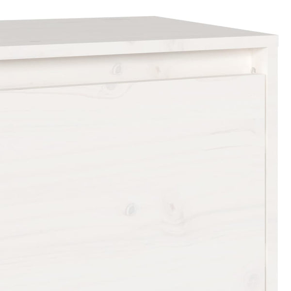 Weißer TV-Schrank 140 cm Kiefer Massivholz
