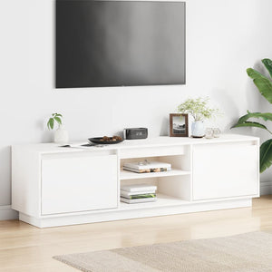 Weißer TV-Schrank 140 cm Kiefer Massivholz
