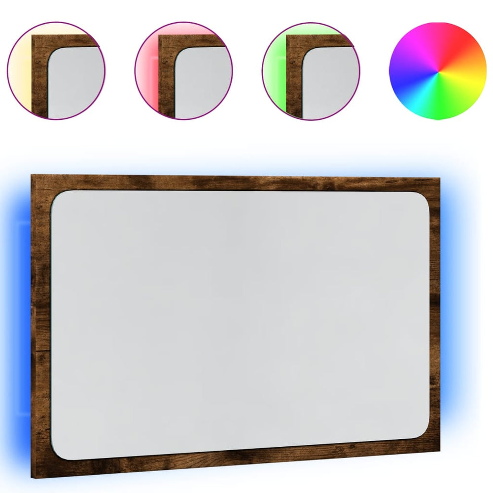 LED Badspiegel Sonoma Eiche 60 cm
