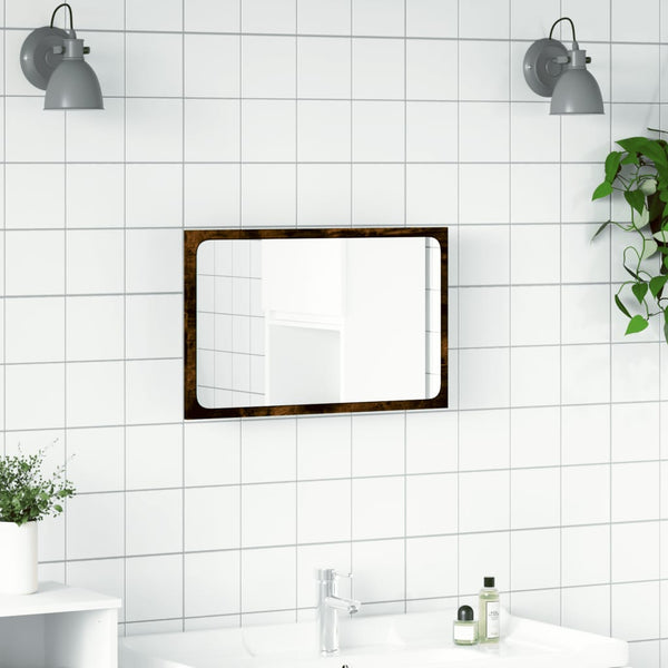 LED Badspiegel Sonoma Eiche 60 cm
