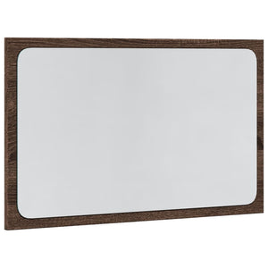 LED Badspiegel Braun Eiche 60cm