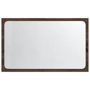 LED Badspiegel Braun Eiche 60cm
