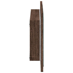 LED Badspiegel Braun Eiche 60cm