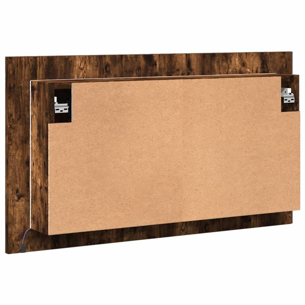 LED-Spiegelschrank Räuchereiche 80 cm