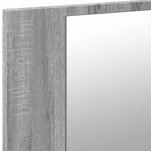 LED-Spiegelschrank Grau Sonoma 80 cm