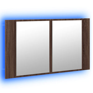 LED-Spiegelschrank Eichenoptik 80 cm