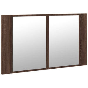 LED-Spiegelschrank Eichenoptik 80 cm