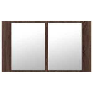 LED-Spiegelschrank Eichenoptik 80 cm