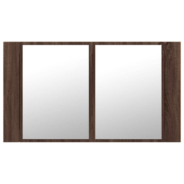 LED-Spiegelschrank Eichenoptik 80 cm