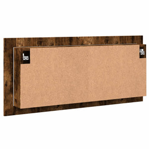 vidaXL Armoire de toilette à LED chêne fumé 100x12x45 cm