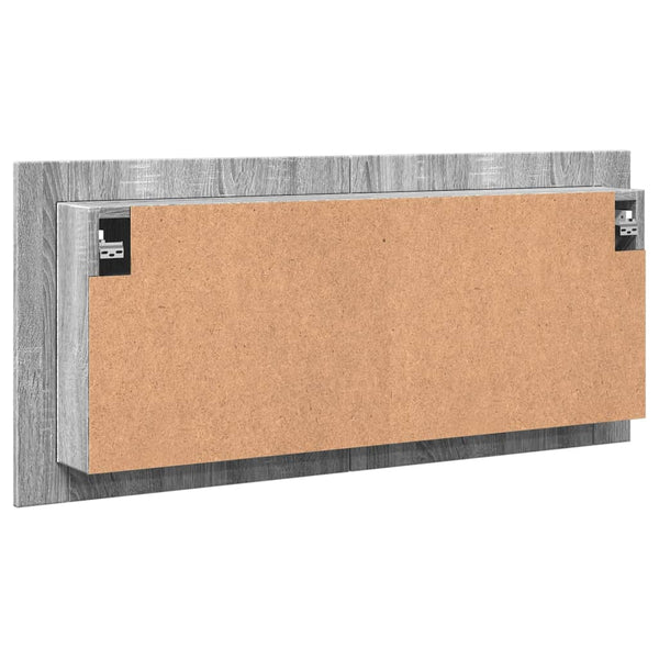 LED-Spiegelschrank Grau Sonoma 100 cm