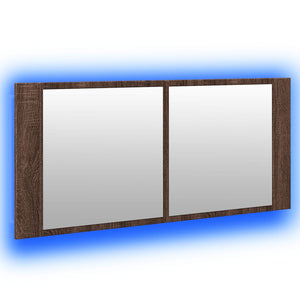 LED-Spiegelschrank Eiche 100x45 cm