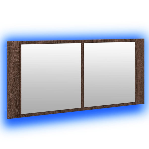 LED-Spiegelschrank Eiche 100x45 cm