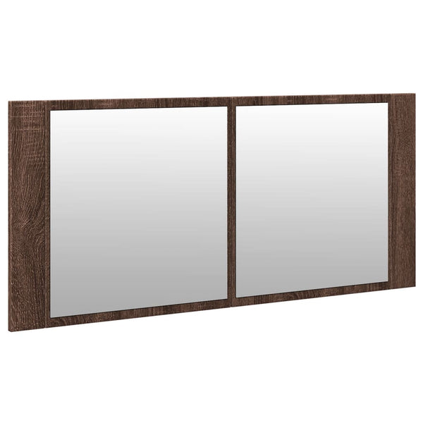 LED-Spiegelschrank Eiche 100x45 cm