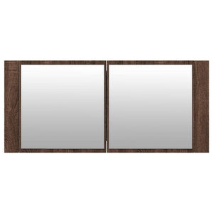 LED-Spiegelschrank Eiche 100x45 cm