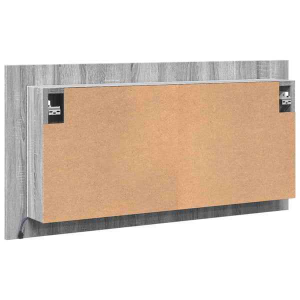 LED-Spiegelschrank Grau Sonoma 90 cm