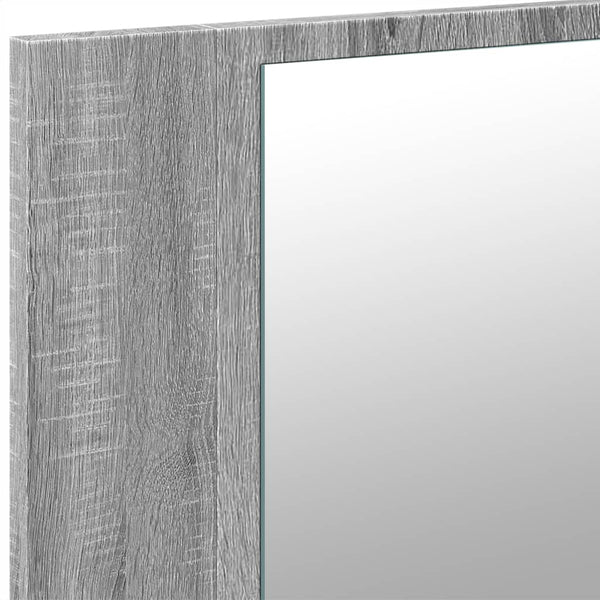 LED-Spiegelschrank Grau Sonoma 90 cm