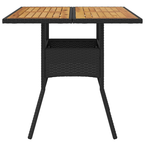 Gartentisch Schwarz 80x80 cm Poly Rattan