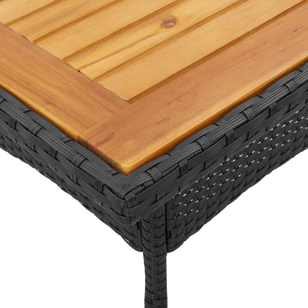 Gartentisch Schwarz 80x80 cm Poly Rattan