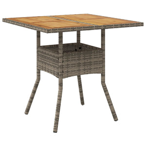 Quadratischer Gartentisch Grau Akazie 80x80 cm