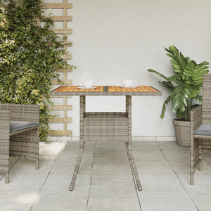 Quadratischer Gartentisch Grau Akazie 80x80 cm