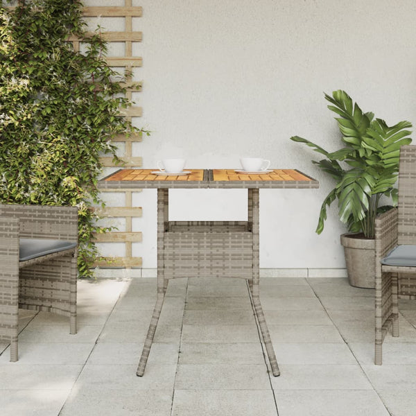 Quadratischer Gartentisch Grau Akazie 80x80 cm
