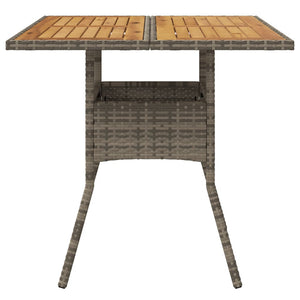 Quadratischer Gartentisch Grau Akazie 80x80 cm