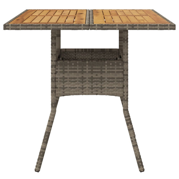 Quadratischer Gartentisch Grau Akazie 80x80 cm