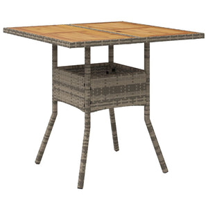 Quadratischer Gartentisch Grau Akazie 80x80 cm