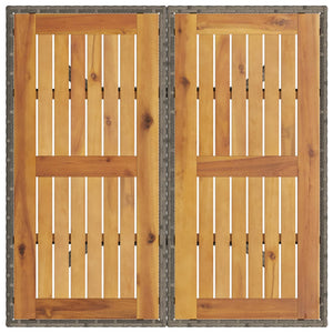 Quadratischer Gartentisch Grau Akazie 80x80 cm