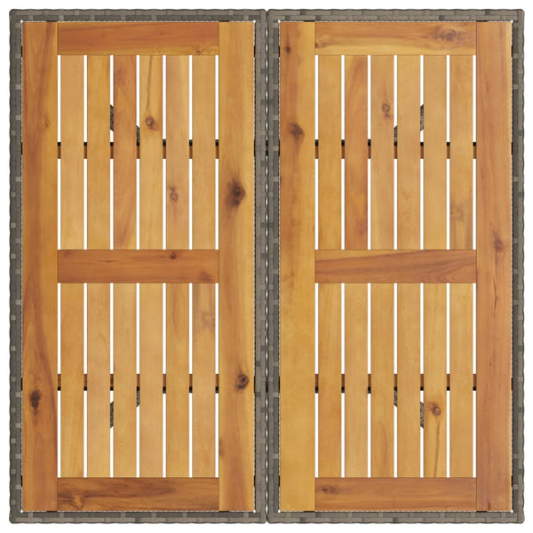 Quadratischer Gartentisch Grau Akazie 80x80 cm