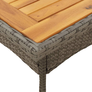 Quadratischer Gartentisch Grau Akazie 80x80 cm