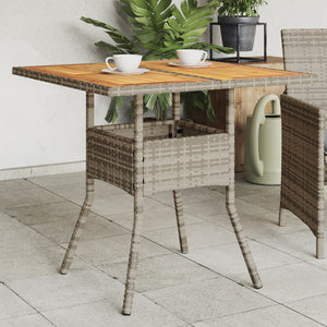 Quadratischer Gartentisch Grau Akazie 80x80 cm