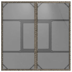 Gartentisch Grau Poly Rattan 80x80 cm