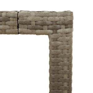 Gartentisch Akazie Grau 150x90cm Poly Rattan