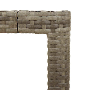 Gartentisch Akazie Grau 190x90cm Poly Rattan
