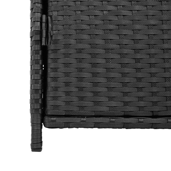 Gartenschrank Schwarz Poly Rattan 83x76cm