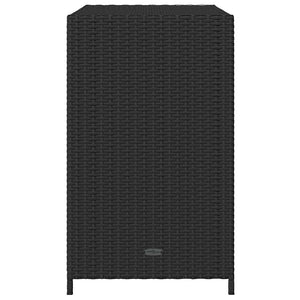 Gartenschrank Schwarz Poly Rattan 83x76cm