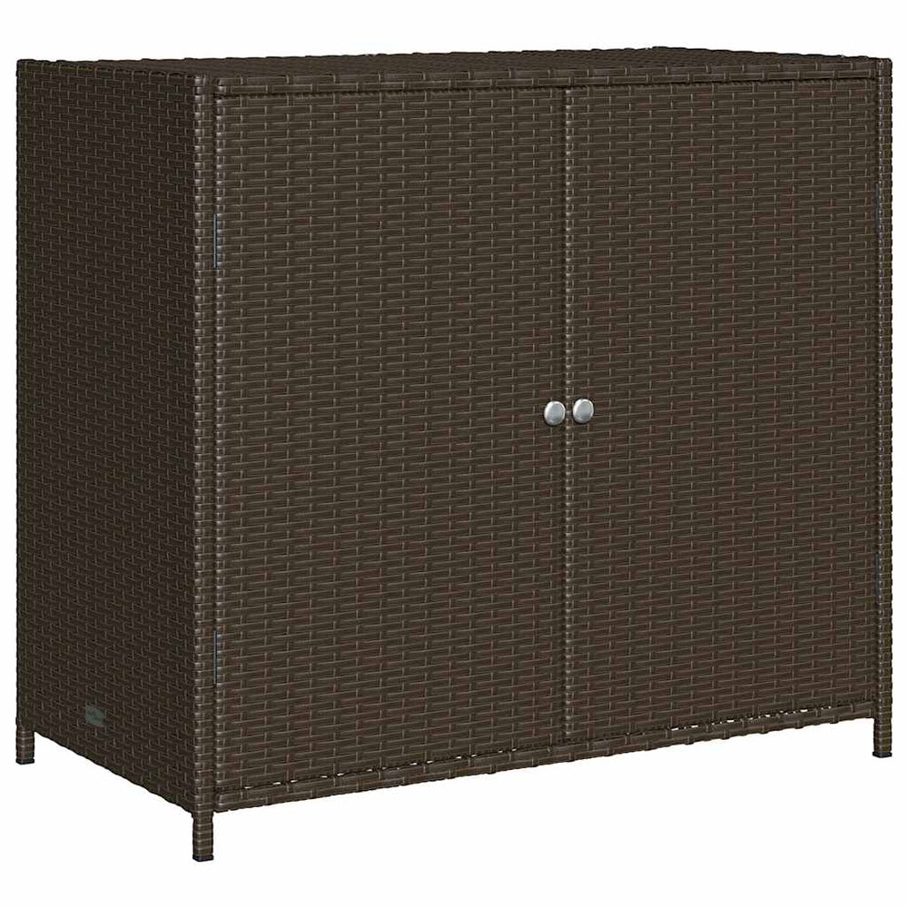 Gartenschrank Braun Poly Rattan 83x45x76 cm