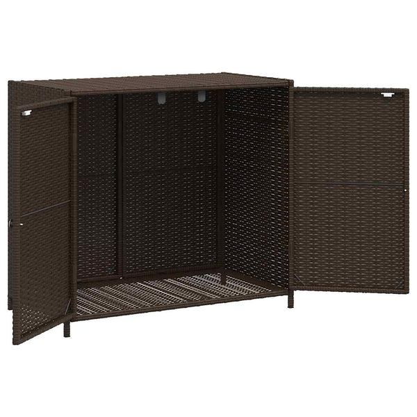 Gartenschrank Braun Poly Rattan 83x45x76 cm