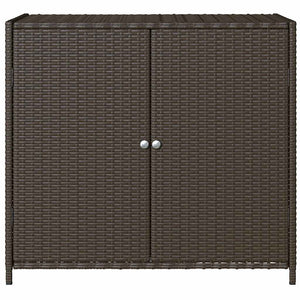 Gartenschrank Braun Poly Rattan 83x45x76 cm
