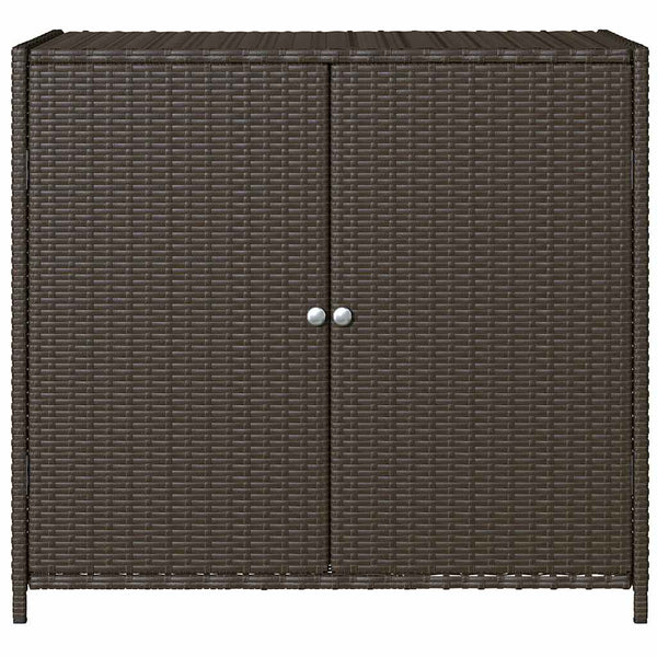 Gartenschrank Braun Poly Rattan 83x45x76 cm