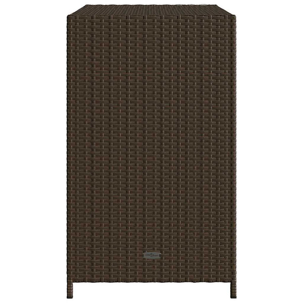Gartenschrank Braun Poly Rattan 83x45x76 cm