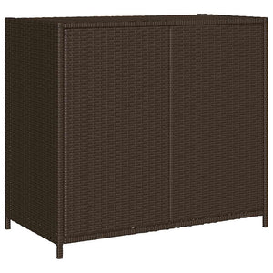 Gartenschrank Braun Poly Rattan 83x45x76 cm