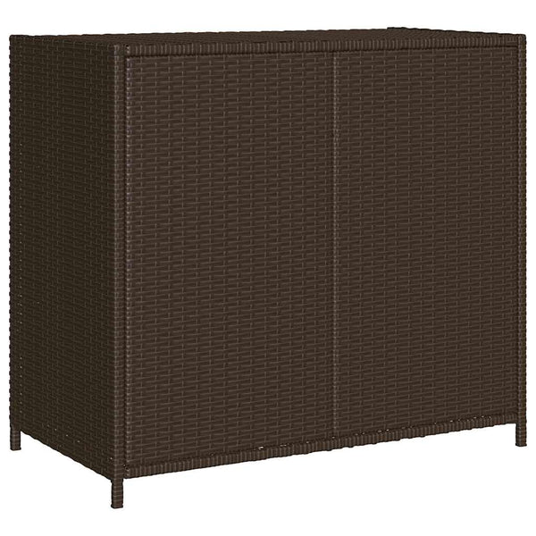 Gartenschrank Braun Poly Rattan 83x45x76 cm