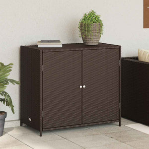 Gartenschrank Braun Poly Rattan 83x45x76 cm