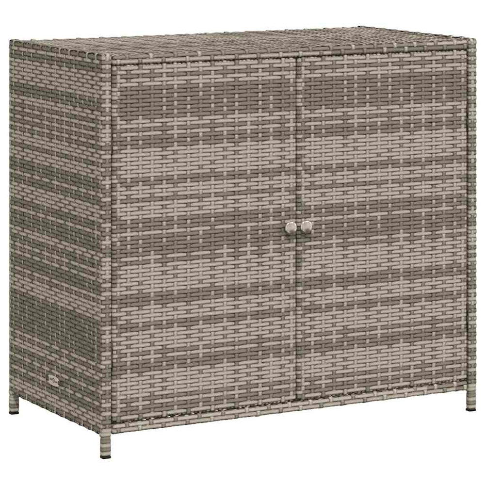 Gartenschrank Grau Poly Rattan 83x45x76cm