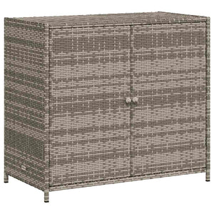 Gartenschrank Grau Poly Rattan 83x45x76cm