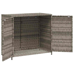 Gartenschrank Grau Poly Rattan 83x45x76cm